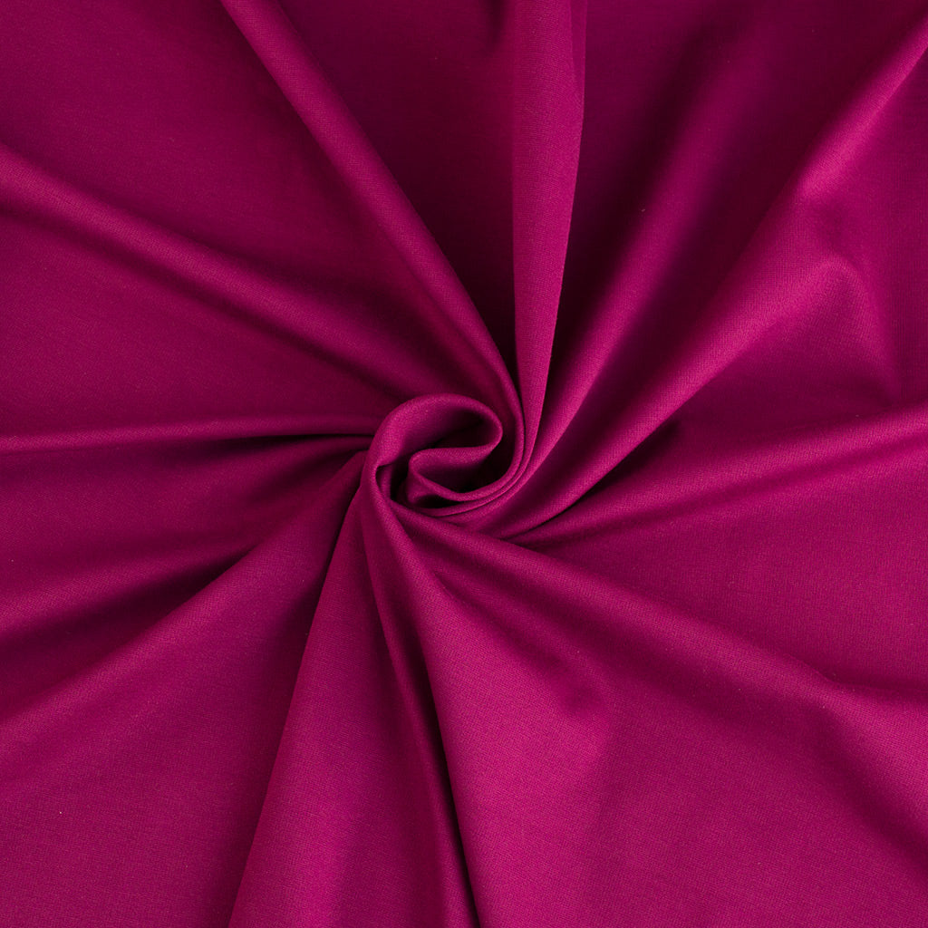 Rome - Dark Burgundy, Viscose Rich Heavy Ponte de Roma Stretch Fabric