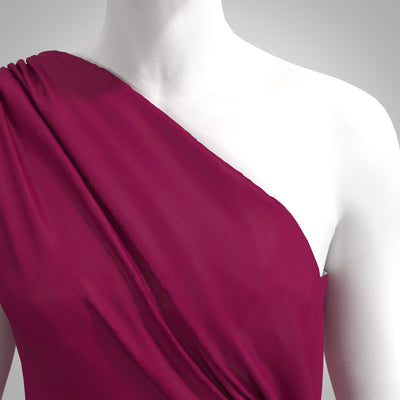 Rome - Dark Burgundy, Viscose Rich Heavy Ponte de Roma Stretch Fabric