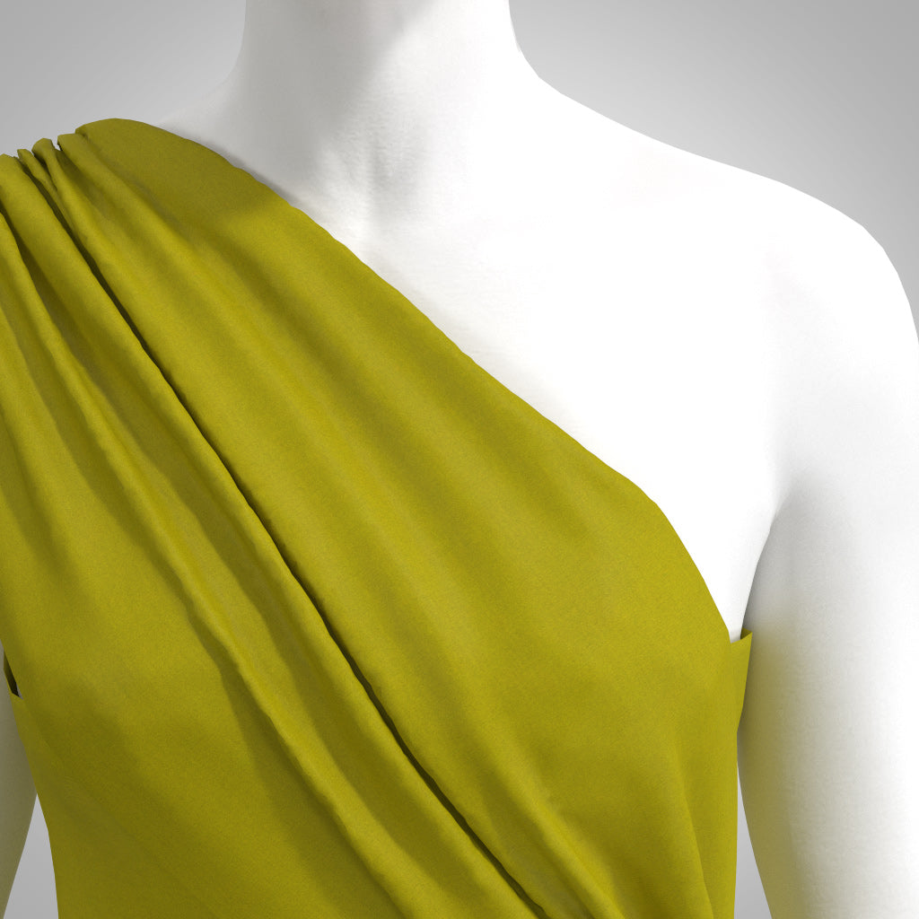 Rome - Golden Green, Viscose Rich Heavy Ponte de Roma Stretch Fabric