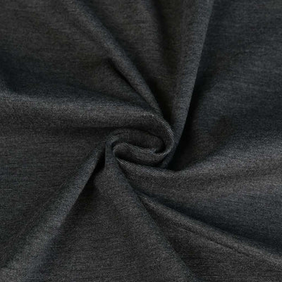 Rome - Grey Melange, Viscose Rich Heavy Ponte de Roma Stretch Fabric Detail Swirl Image from Patternsandplains.com