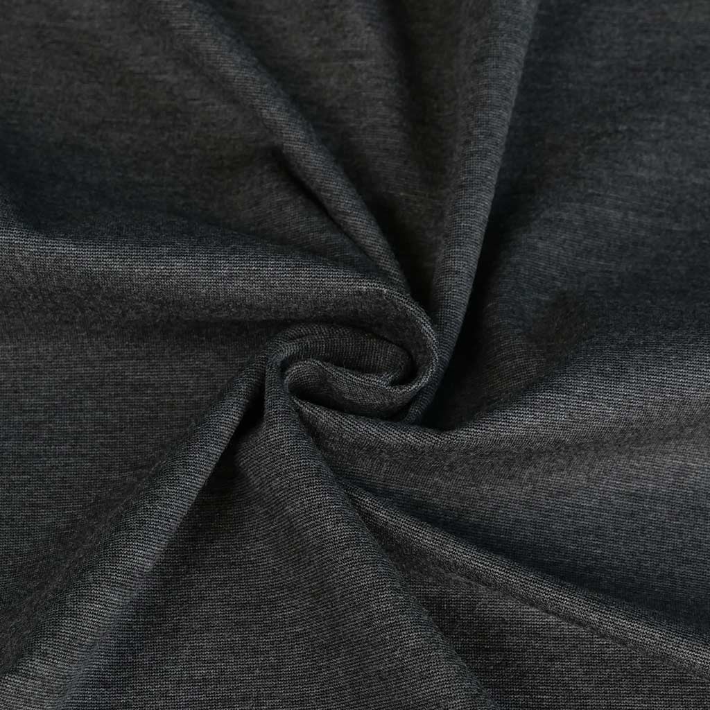 Rome - Grey Melange, Viscose Rich Heavy Ponte de Roma Stretch Fabric Detail Swirl Image from Patternsandplains.com