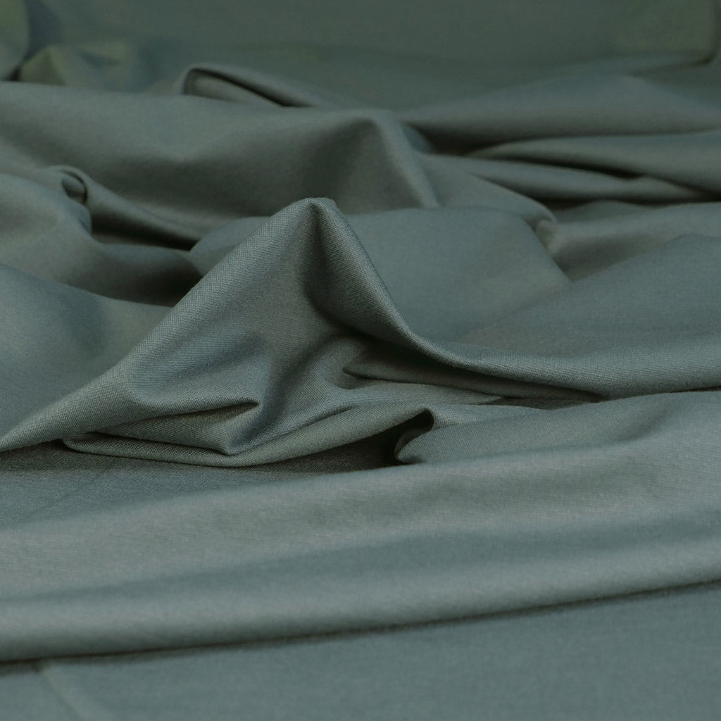 Rome - Steel Teal, Viscose Rich Heavy Ponte de Roma Stretch Fabric Feature Image from Patternsandplains.com