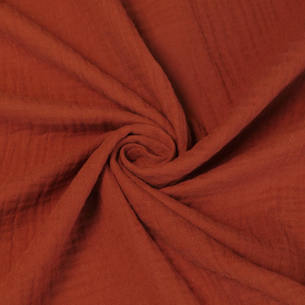 Seoni - Auburn Cotton Double Gauze Woven Fabric