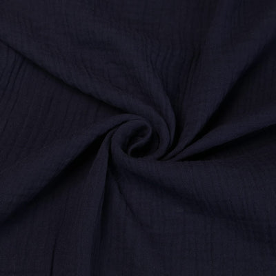 Seoni - Navy Cotton Double Gauze Woven Fabric