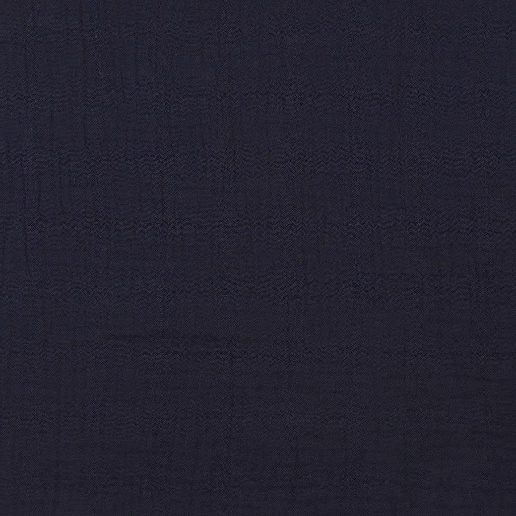 Seoni - Navy Cotton Double Gauze Woven Fabric - 2.00m Remnant