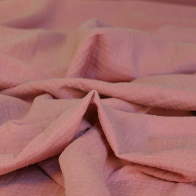 Seoni - Sugar Pink Cotton Double Gauze Woven Fabric Feature Image from Patternsandplains.com
