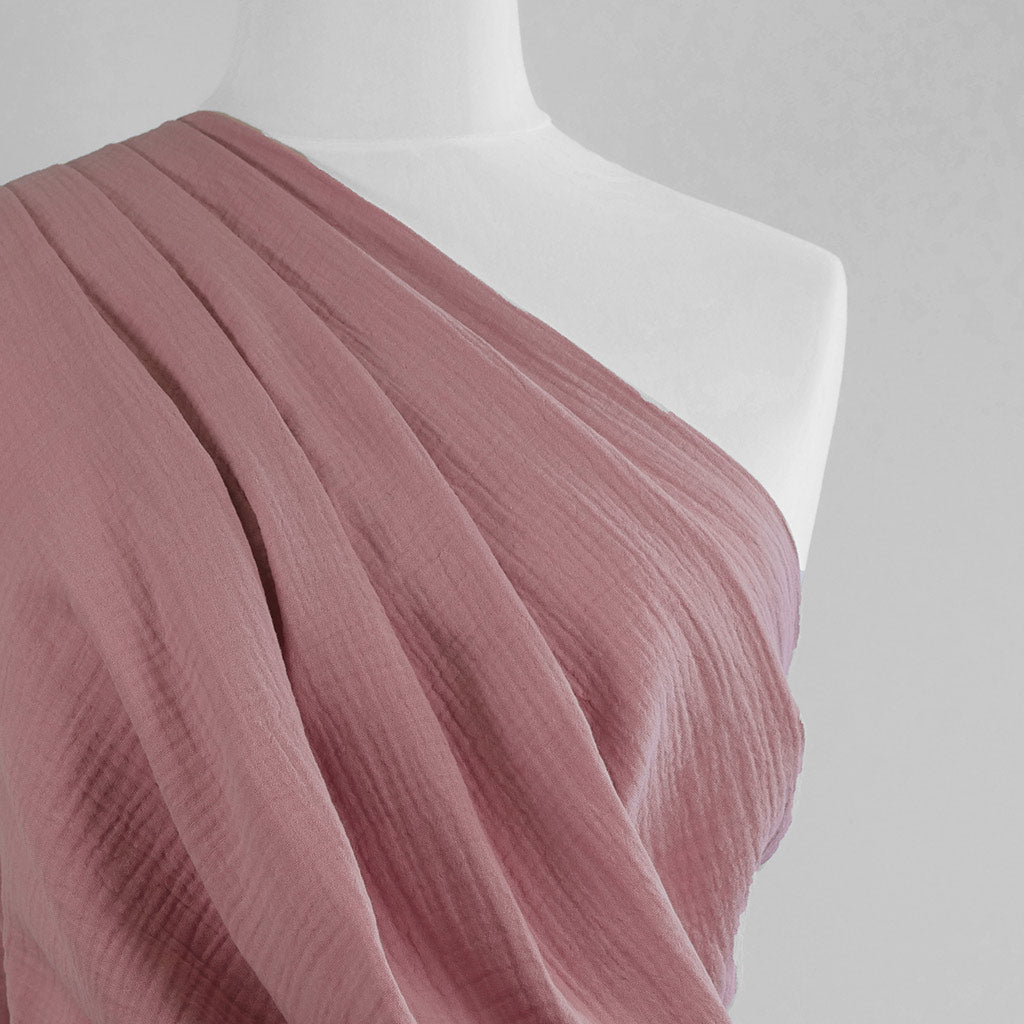 Seoni - Sugar Pink Cotton Double Gauze Woven Fabric