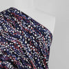 Seville - Navy Pebbles Viscose Elastane Single Jersey Fabric - 1.40m Remnant