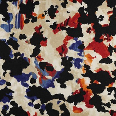 Seville - Pumpkin Ink Spots Viscose Elastane Single Jersey Fabric - 2.30m Remnant