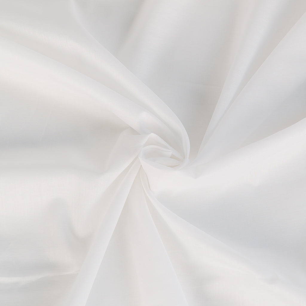 Shelby - White Cotton Voile Woven Fabric