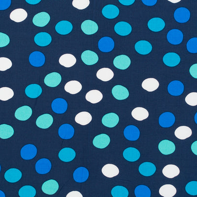 Sierra - Blue Tiddlewinks Viscose Poplin Woven Fabric