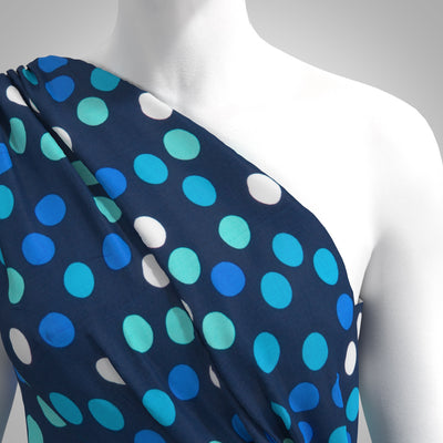 Sierra - Blue Tiddlewinks Viscose Poplin Woven Fabric