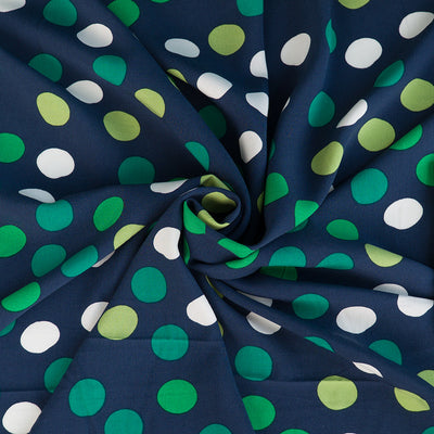 Sierra - Green Tiddlewinks Viscose Poplin Woven Fabric