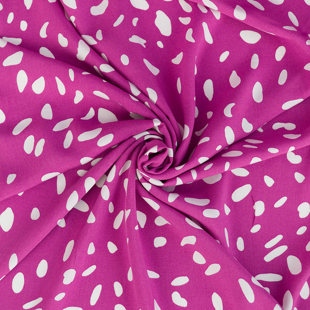 Sierra - Mulberry Shapes Viscose Poplin Woven Fabric