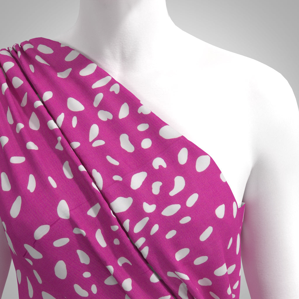 Sierra - Mulberry Shapes Viscose Poplin Woven Fabric