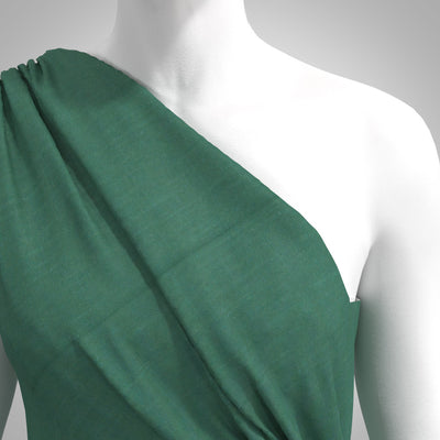 Spa - Bottle Green Viscose Linen Silky Noil Woven Fabric