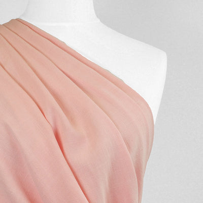 Spa - Peach, Viscose and Linen Woven Fabric Mannequin Close Up Image from Patternsandplains.com