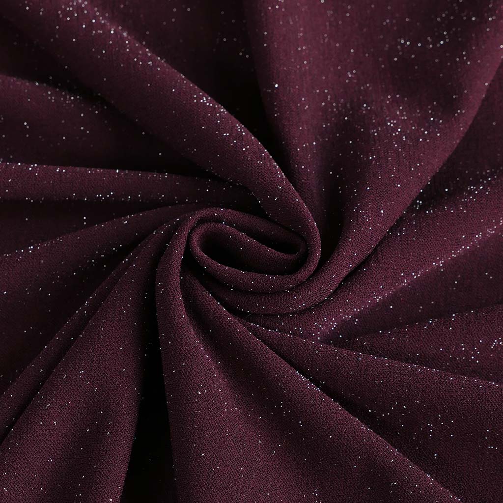 Sparks - Mulberry Scuba Crystal Crepe Stretch Fabric