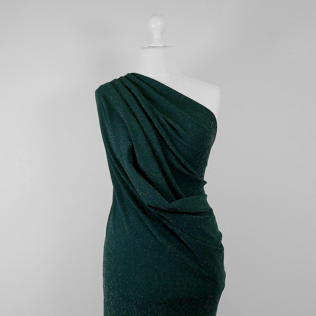 Sparks - Yew Green Scuba Crepe Stretch Fabric - 0.95m Remnant
