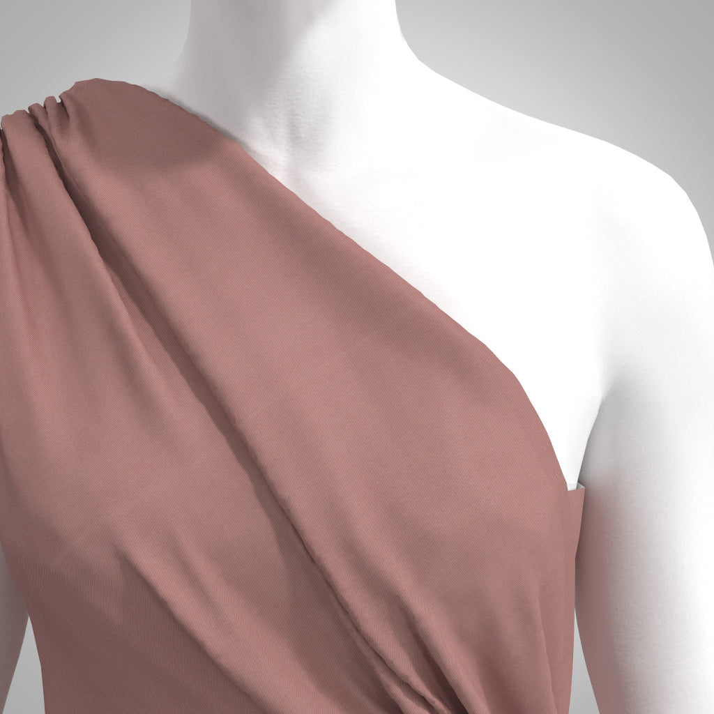 Trieste - Blush Pink Modal, Bamboo and Tencel Woven Twill Fabric