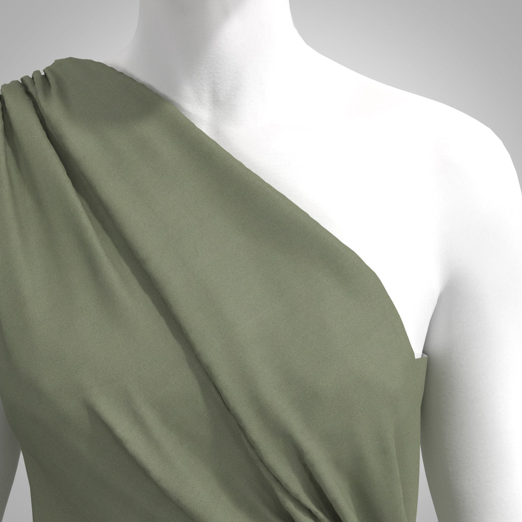 Trieste - Sage Green Modal, Bamboo and Tencel Woven Twill Fabric