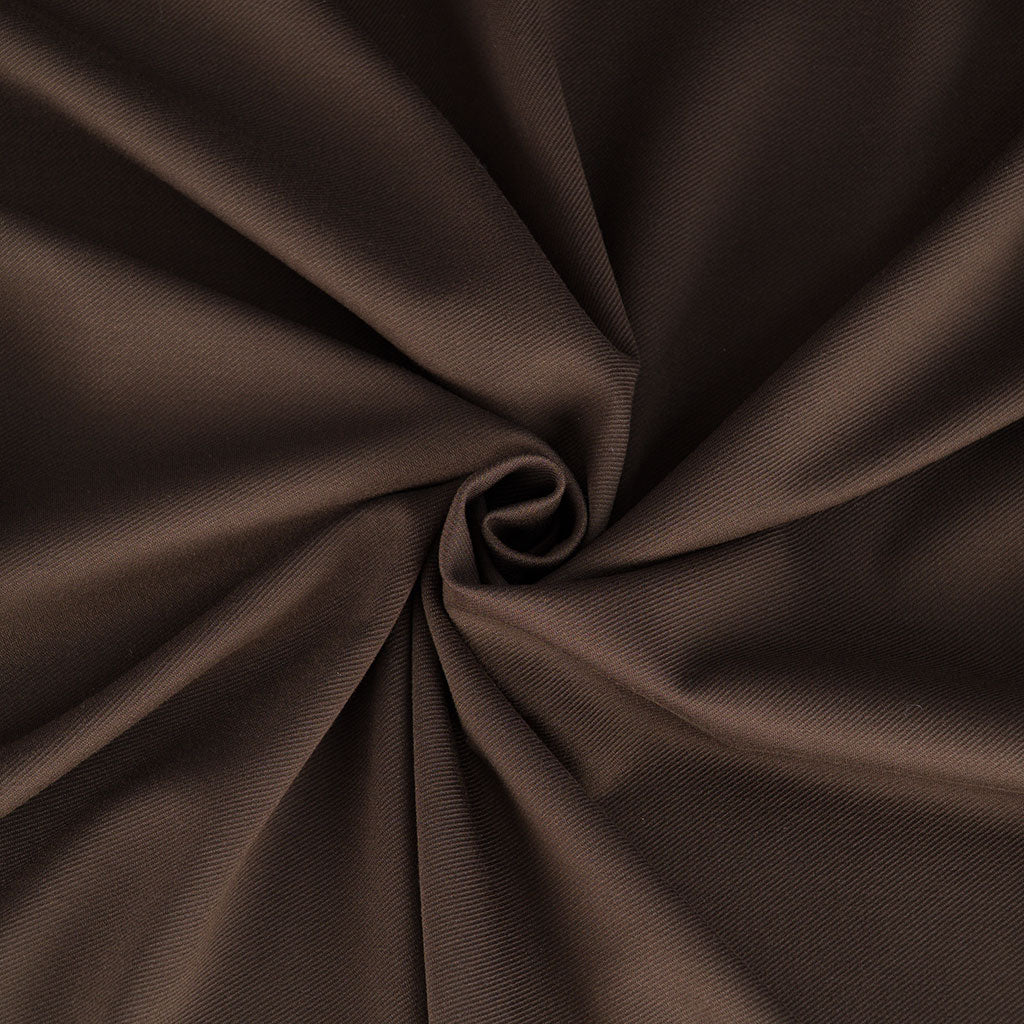 Turin - Cedar Brown Twill Viscose Rich Ponte de Roma Stretch Fabric