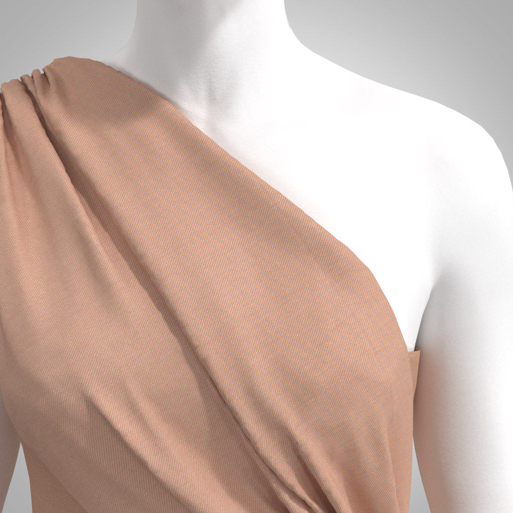 Turin - Latte Twill Viscose Rich Ponte de Roma Stretch Fabric