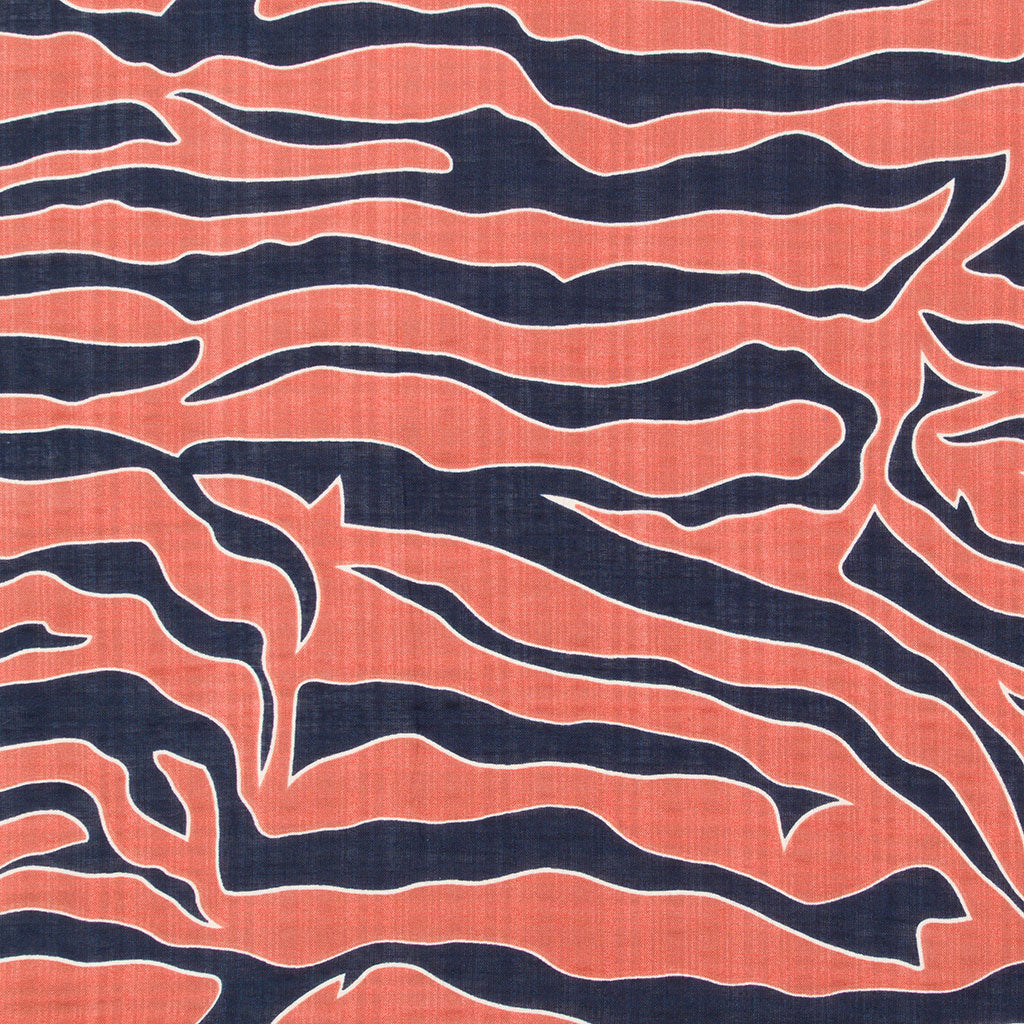 Tuscany - Navy and Rust, Counterpart, Cotton and Viscose Woven Voile Fabric