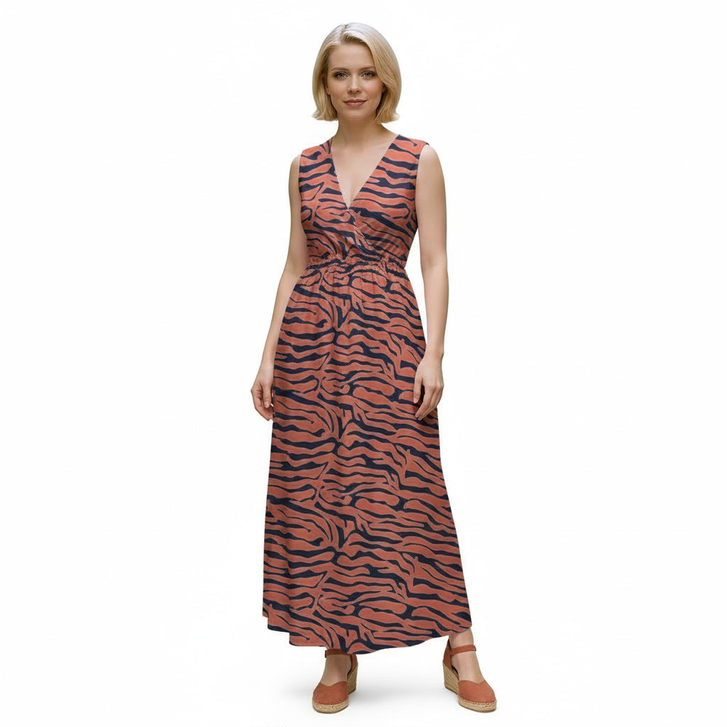 Tuscany - Navy and Rust, Counterpart, Cotton and Viscose Woven Voile Fabric