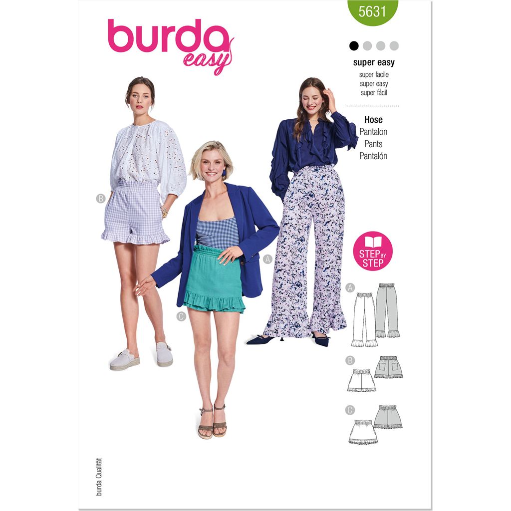 Burda Style Pattern 5631 Misses Pants B5631 Image 1 From Patternsandplains.com