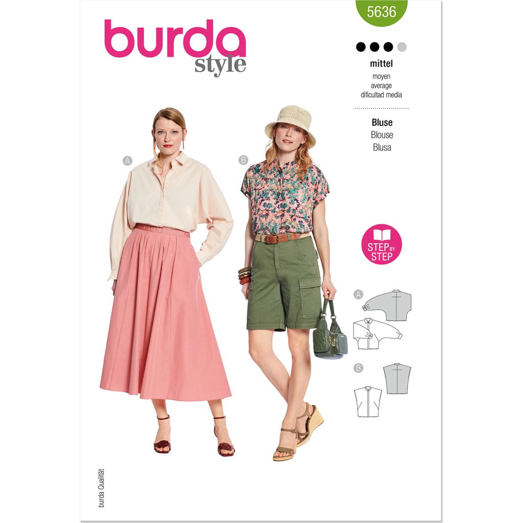 Burda Style Pattern 5636 Misses Blouse B5636 Image 1 From Patternsandplains.com