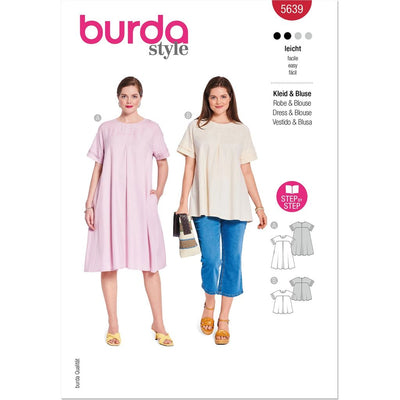 Burda Style Pattern 5639 Misses Dress and Blouse B5639 Image 1 From Patternsandplains.com