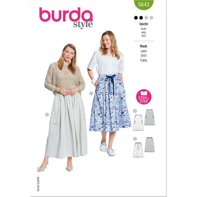 Burda Style Pattern 5643 Misses Skirts B5643 Image 1 From Patternsandplains.com
