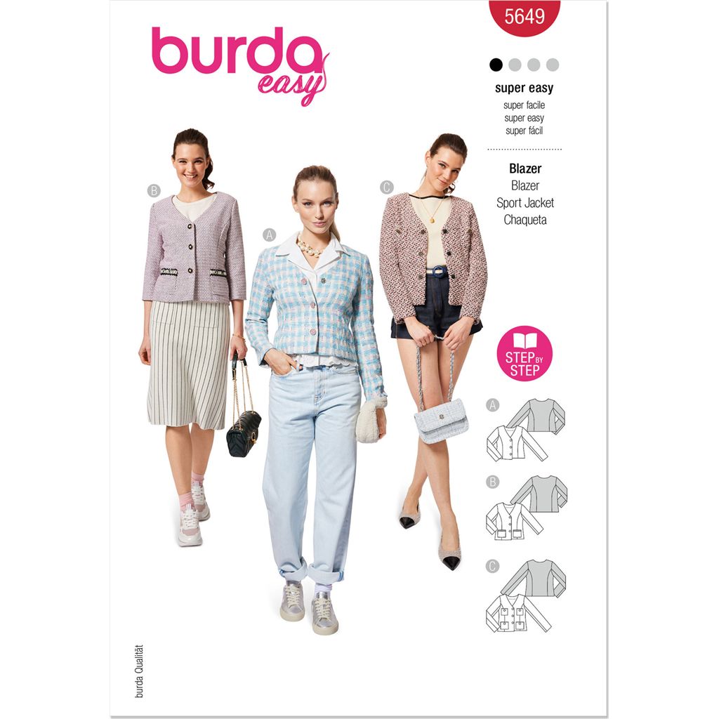Burda Style Pattern 5649 Misses Jackets B5649 Image 1 From Patternsandplains.com