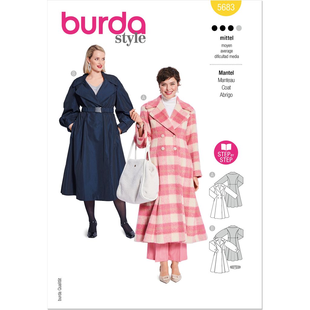 Burda Style Pattern 5683 Misses Coats B5683 Image 1 From Patternsandplains.com