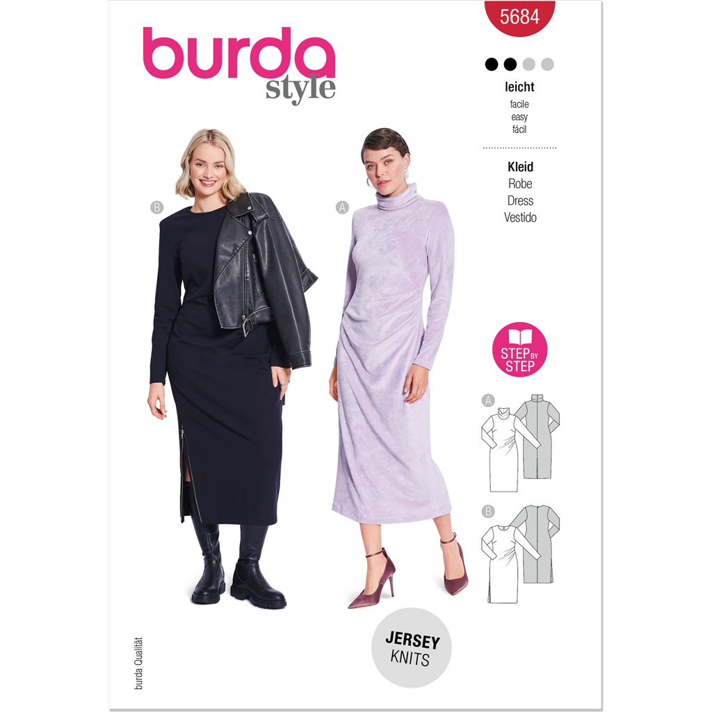 Burda Style Pattern 5684 Misses Dresses B5684 Image 1 From Patternsandplains.com