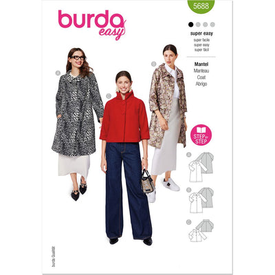 Burda Style Pattern 5688 Misses Coats and Jackets B5688 Image 1 From Patternsandplains.com