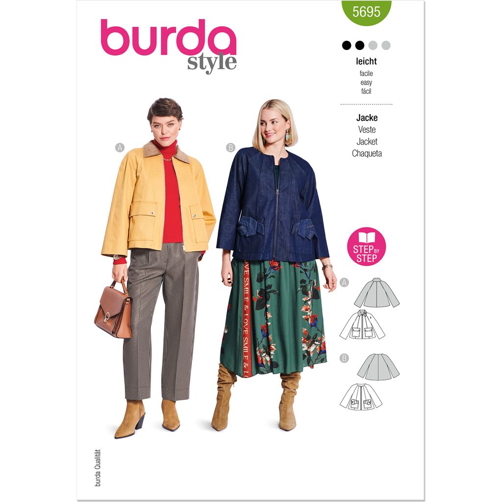 Burda Style Pattern 5695 Misses Jackets B5695 Image 1 From Patternsandplains.com