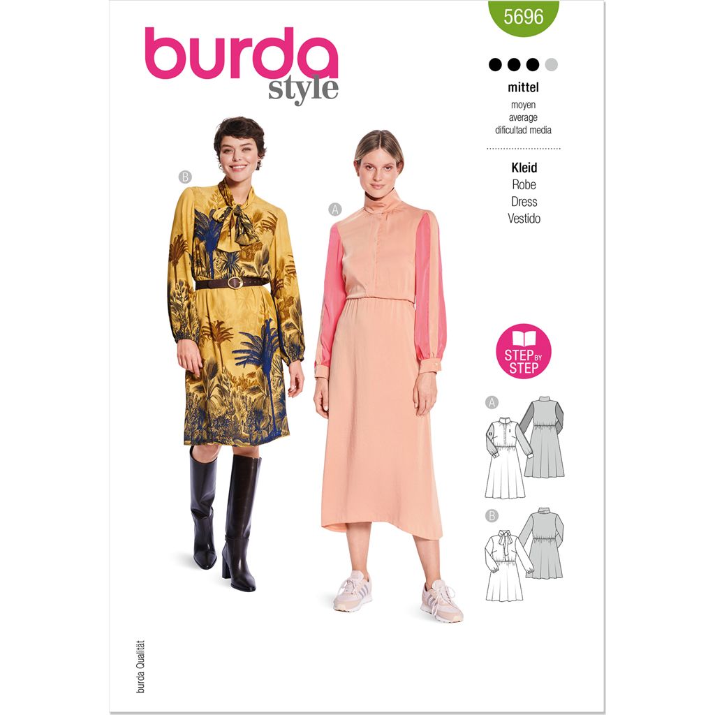 Burda Style Pattern 5696 Misses Dresses B5696 Image 1 From Patternsandplains.com
