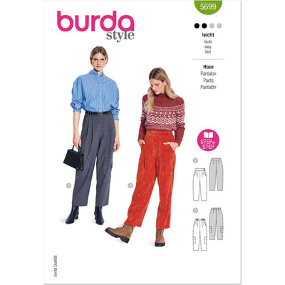 Burda Style Pattern 5699 Misses Trousers B5699 Image 1 From Patternsandplains.com