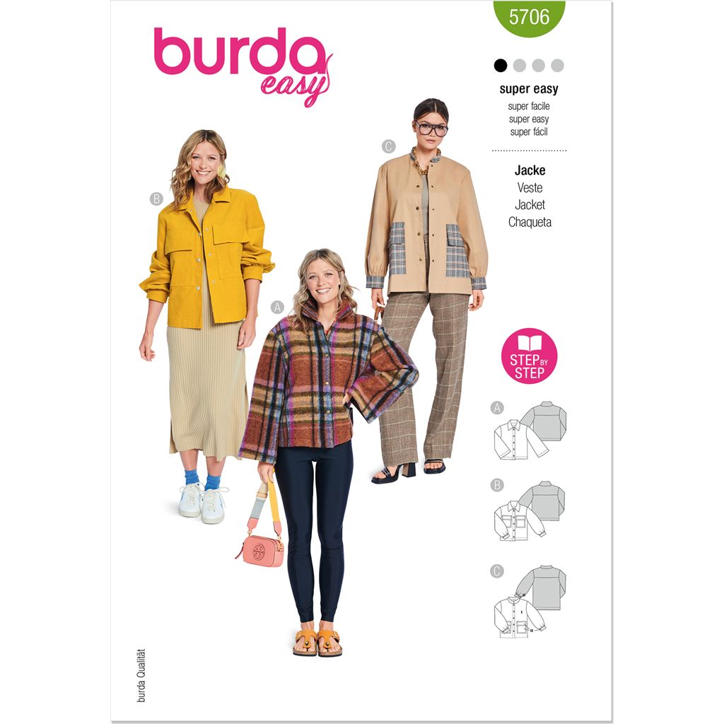 Burda Style Pattern 5706 Misses Jackets B5706 Image 1 From Patternsandplains.com
