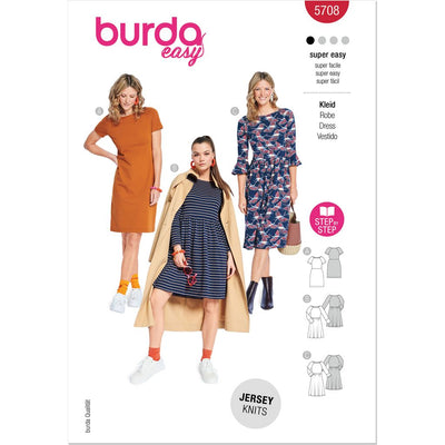Burda Style Pattern 5708 Misses Dresses B5708 Image 1 From Patternsandplains.com