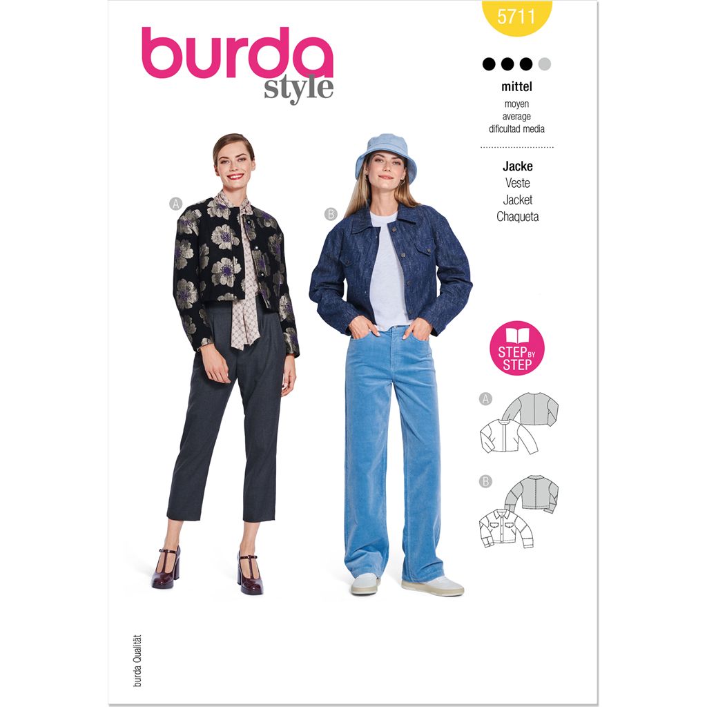 Burda Style Pattern 5711 Misses Jackets B5711 Image 1 From Patternsandplains.com