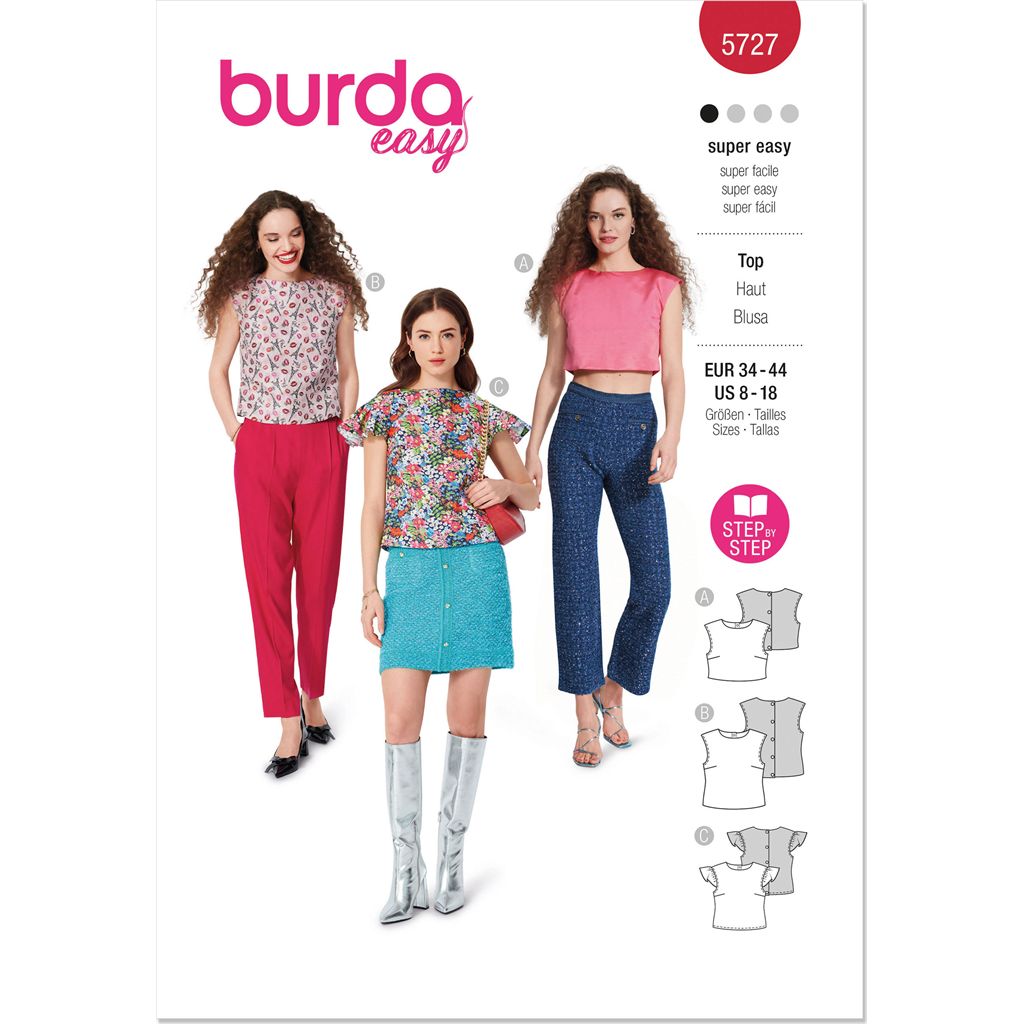 Burda Style Pattern 5727 Misses Top B5727 Image 1 From Patternsandplains.com