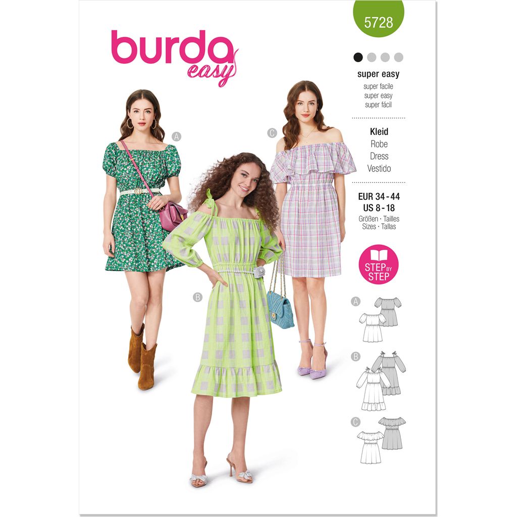 Burda Style Pattern 5728 Misses Dress B5728 Image 1 From Patternsandplains.com