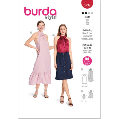 Burda Style Pattern 5737 Misses Dress and T Shirt B5737 Image 1 From Patternsandplains.com