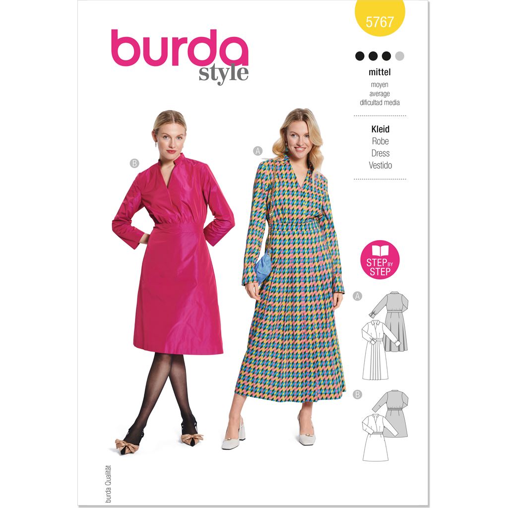 Burda Style Pattern 5767 Misses Dress B5767 Image 1 From Patternsandplains.com