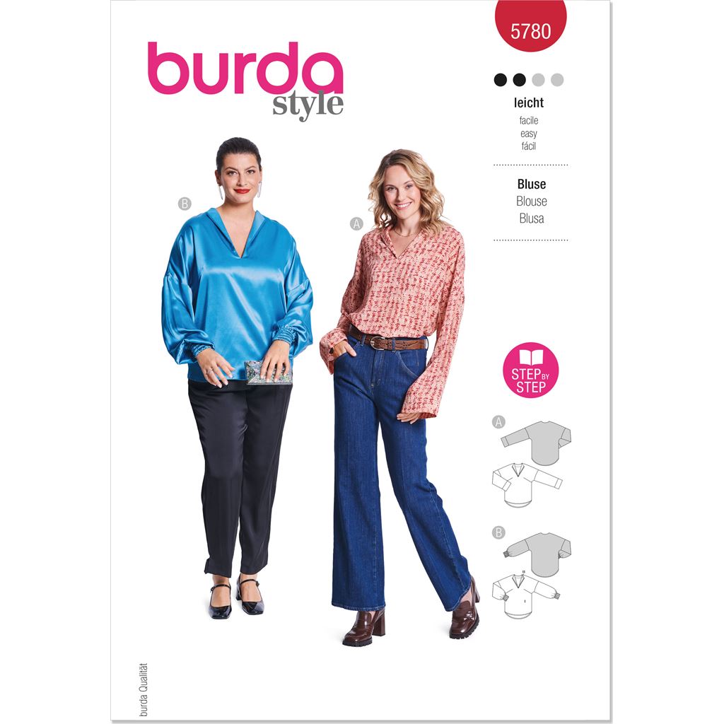 Burda Style Pattern 5780 Misses Blouse B5780 Image 1 From Patternsandplains.com