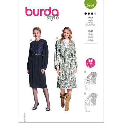 Burda Style Pattern 5784 Misses Dress B5784 Image 1 From Patternsandplains.com