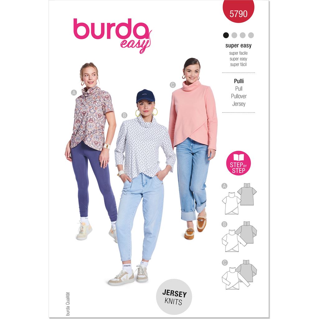 Burda Style Pattern 5790 Misses Tops B5790 Image 1 From Patternsandplains.com